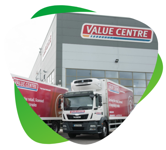 Truck parked outside a value centre store